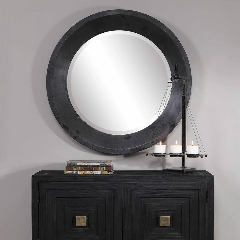 Uttermost Frazier Oversized 40" Round Industrial Style Porthole