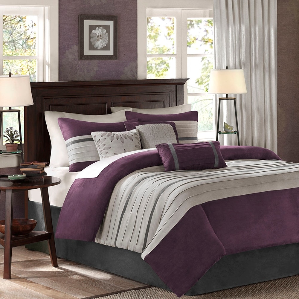Buy Homesmart Purple 3 Layer Quilted Microfiber Flannel and Sherpa Reversible  Comforter and Set of 2 Shams, Microfiber Comforter, Best Comforter Sets,  Bed Comforters, Comforter Set for Bedroom at ShopLC.
