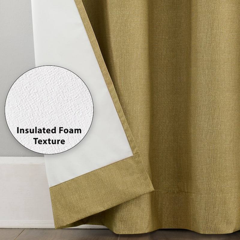 Sun Zero Cameron Thermal Insulated Total Blackout Grommet Curtain Panel, Single Panel