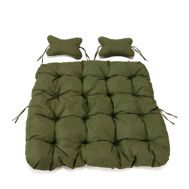Egg Swing Chair Cushion Durable Weather Resistant Polyester Fits 2 People by LeisureMod