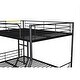 preview thumbnail 4 of 25, Industrial Modern Full XL Over Queen Metal Bunk Bed with Trundle, Save Space or Split Into 2 Beds, Crafted For Safety, Black