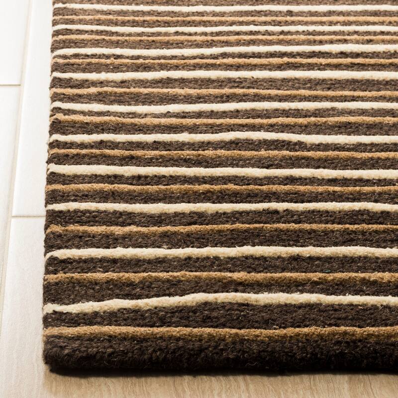 Martha Stewart by SAFAVIEH Hand Drawn Stripe Wool/ Viscose Rug