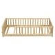 preview thumbnail 19 of 45, Twin Size Wood Floor Platform Bed with Built-in Book Storage Rack