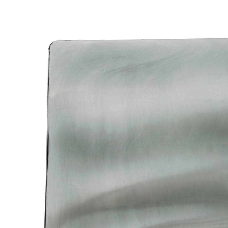 Astor Modern Transparent Ripple Pattern Dining Side Chair With Chrome Metal Legs Accent Chair Set of 2