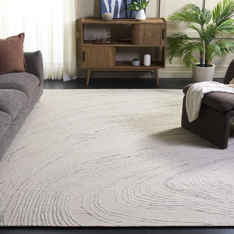 SAFAVIEH Handmade Ebony Diep Modern & Contemporary Wool Rug
