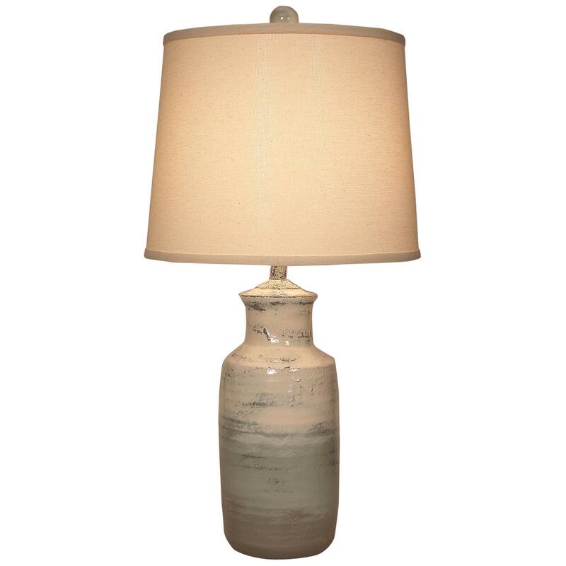 Casual Pottery Table Lamp - Tall - Alabaster