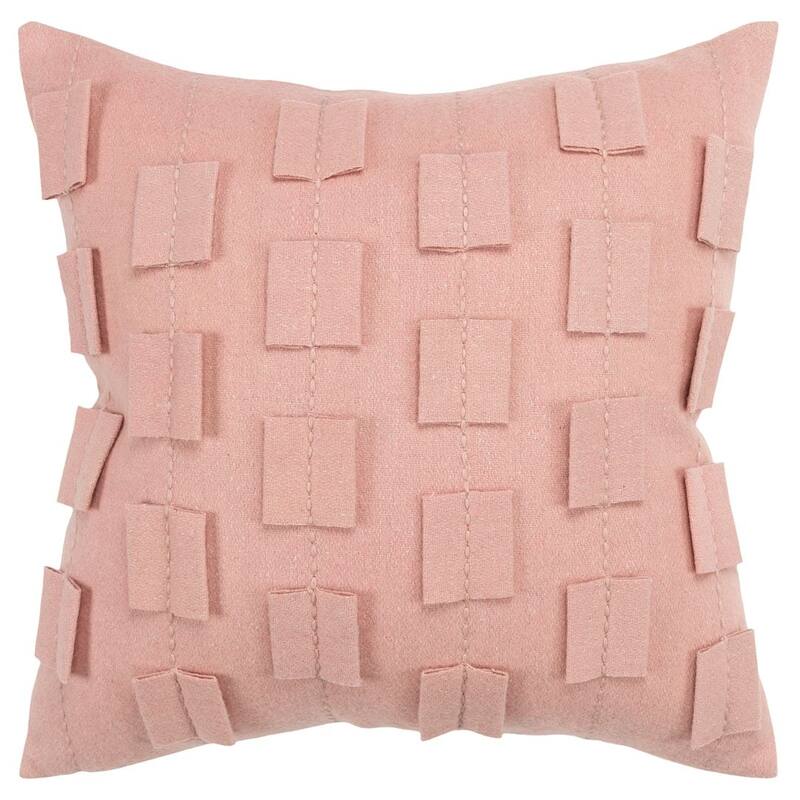 Donny Osmond Stripe Solid Throw Pillow - Polyester - Blush