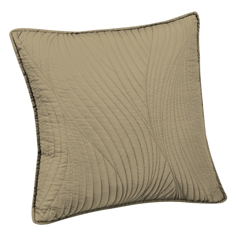 Brielle Stream Embroidered Euro Sham Cover