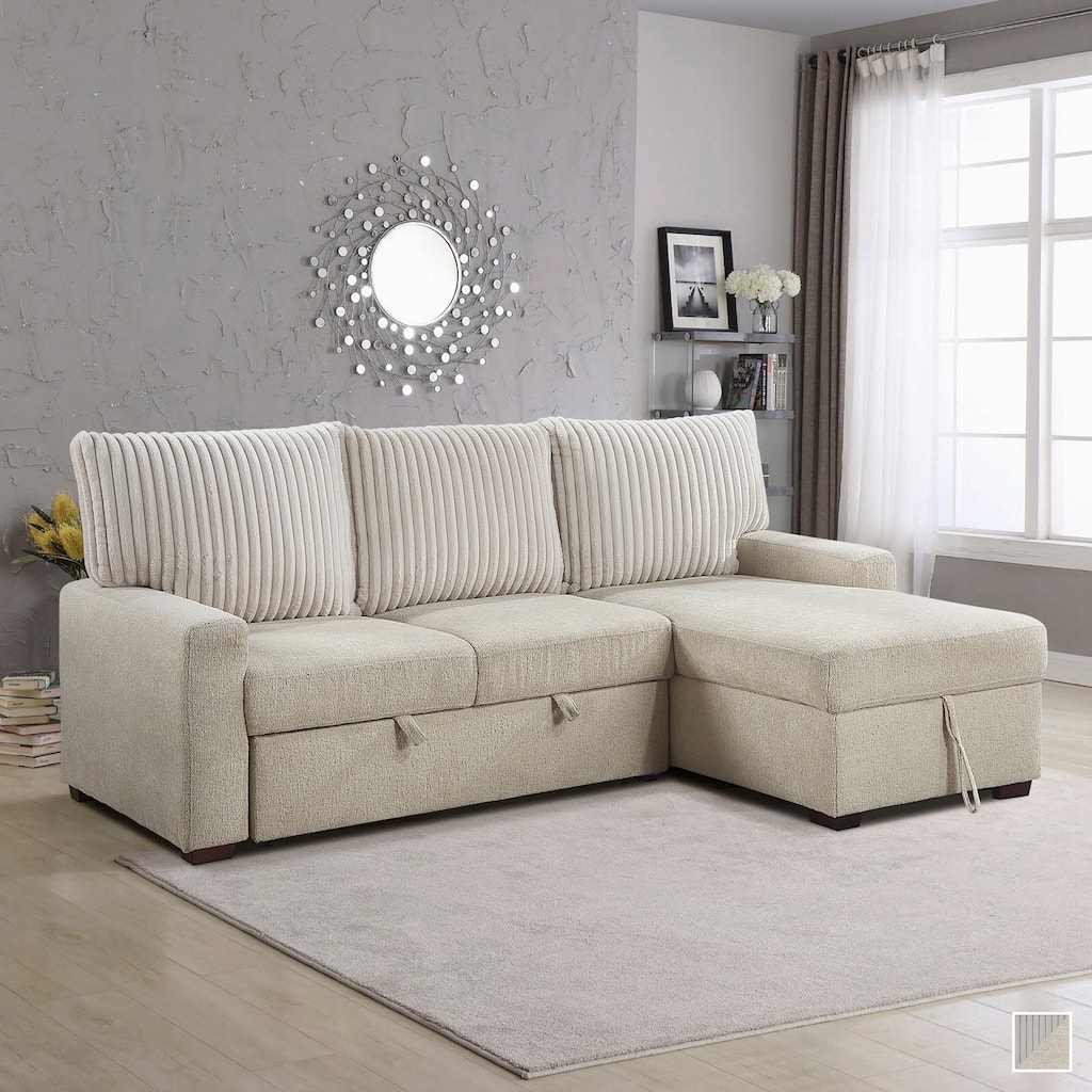 Liatris 2-Piece Sectional Sofa with Pull-out Bed and Right Chaise