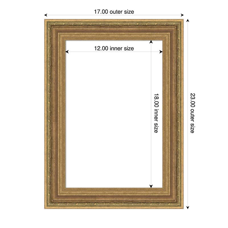 Elliot Gold Framed Dry Erase Magnetic Board - 17 x 23 in