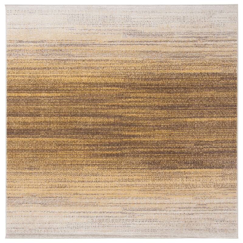 SAFAVIEH Adirondack Muzeyyen Ombre Distressed Rug - 6' Square - Gold/Ivory