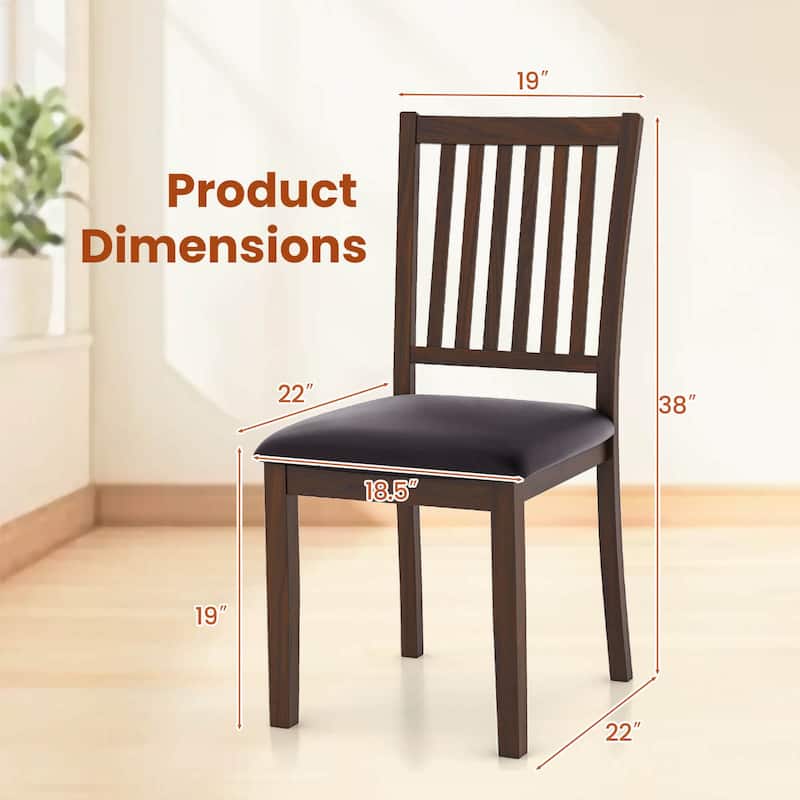2/4PCS Wooden Upholstered Dining Chairs Farmhouse Dining Side Chairs