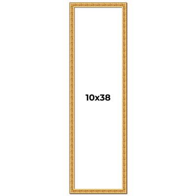 10x38 Frame Gold Real Wood Picture Frame Width 1 inches | Interior