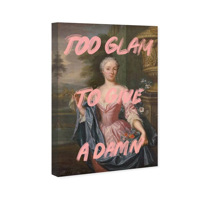 Wynwood Studio Canvas Fashion and Glam Too Glam II Pink and Shabby Chic Wall Art Canvas Print