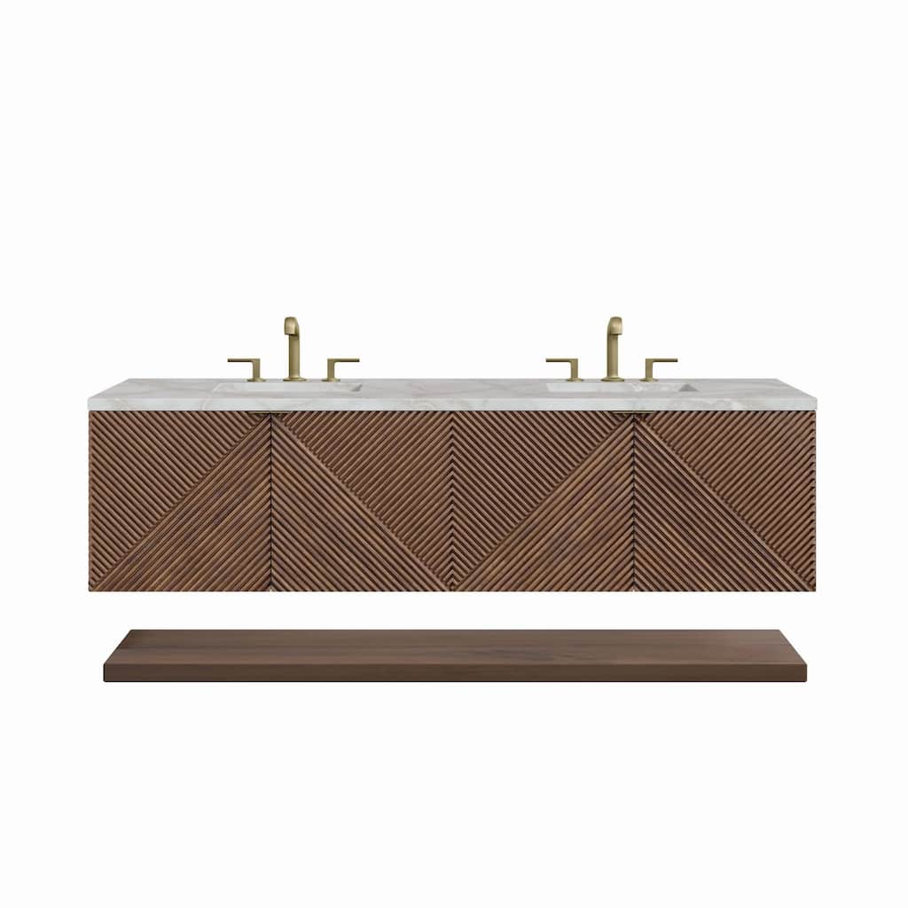 James Martin Vanities D200-V72-3VSL Marcello 72" Double Basin Wood