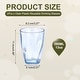 preview thumbnail 21 of 21, Clear Reusable Drinking Glasses Diagonal Texture Plastic Cup Blue - 13oz
