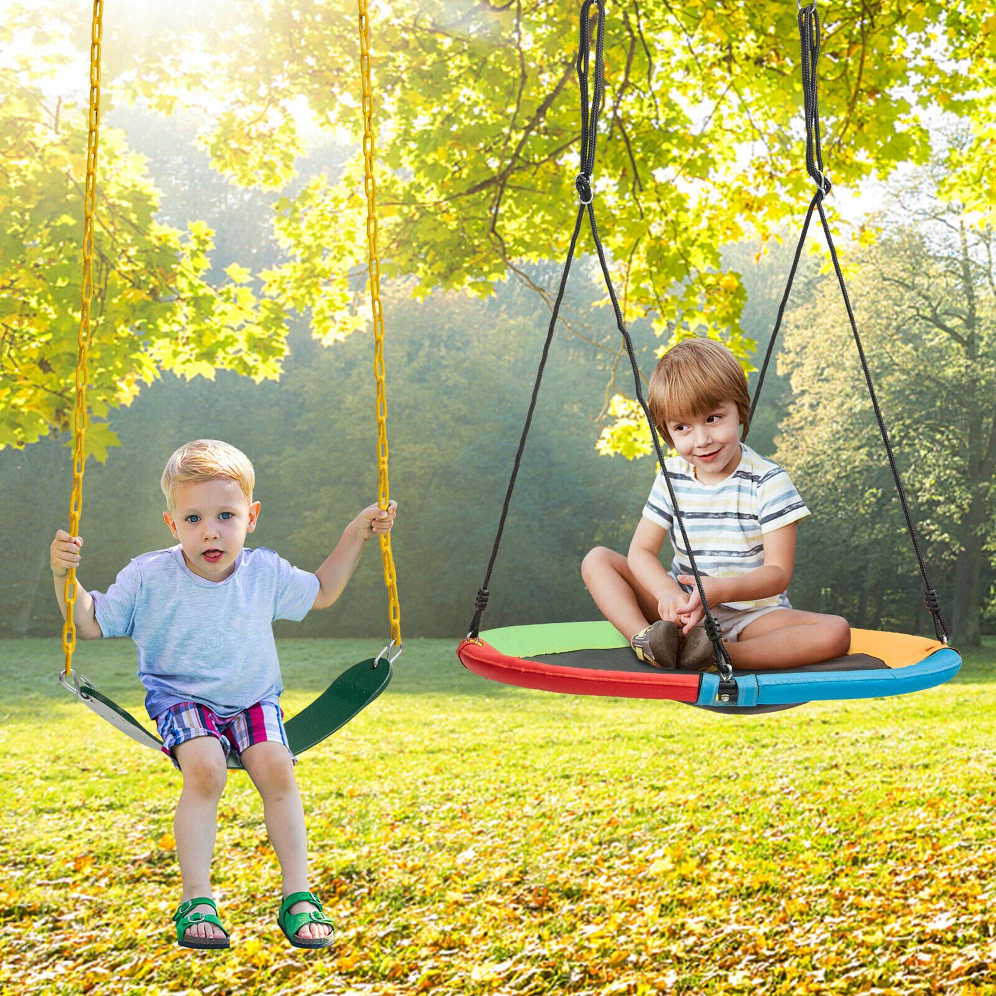 2 Pack Swing Set Swing Seat Replacement Saucer Tree Swing