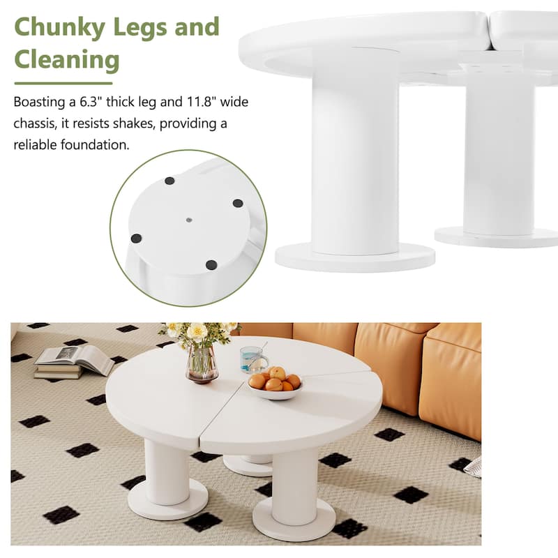 Round Petal Shaped Coffee Table