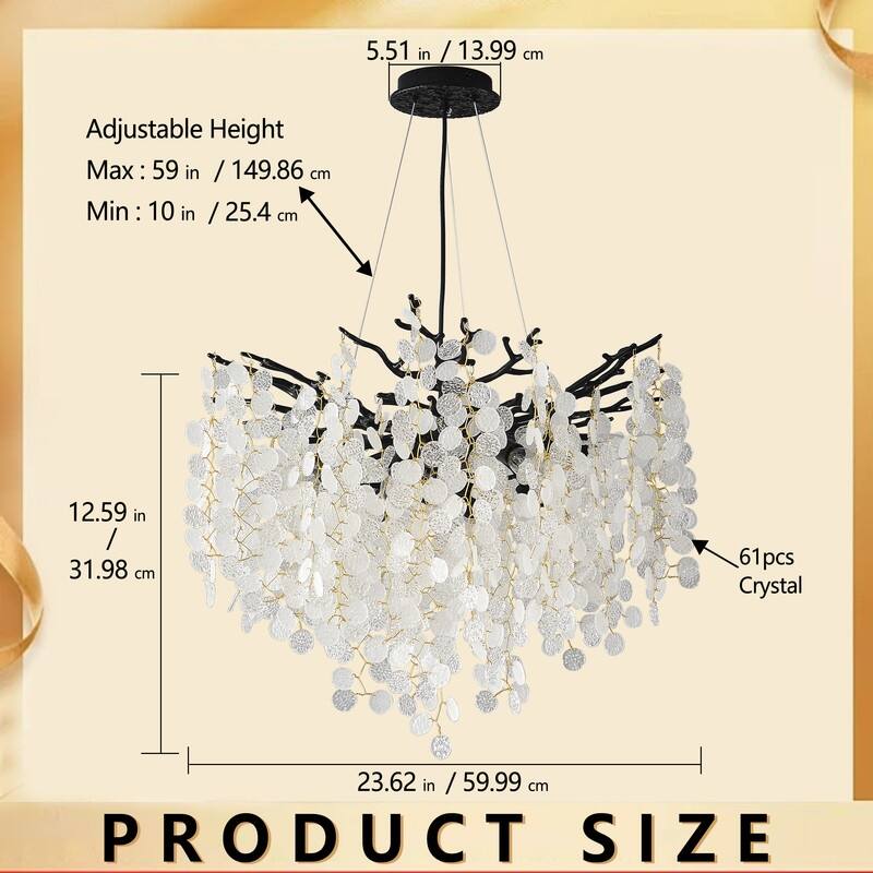 Modern Tree Branch Chandelier Crystal Pendannt Light Fixtures