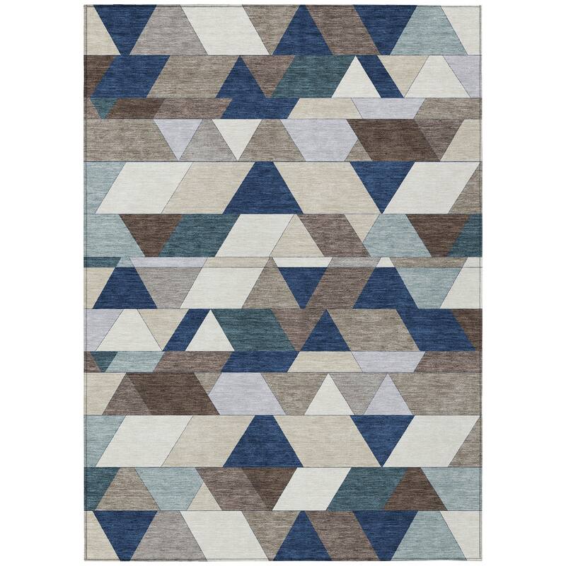 Machine Washable Indoor/ Outdoor Modern DeVaughn Chantille Rug
