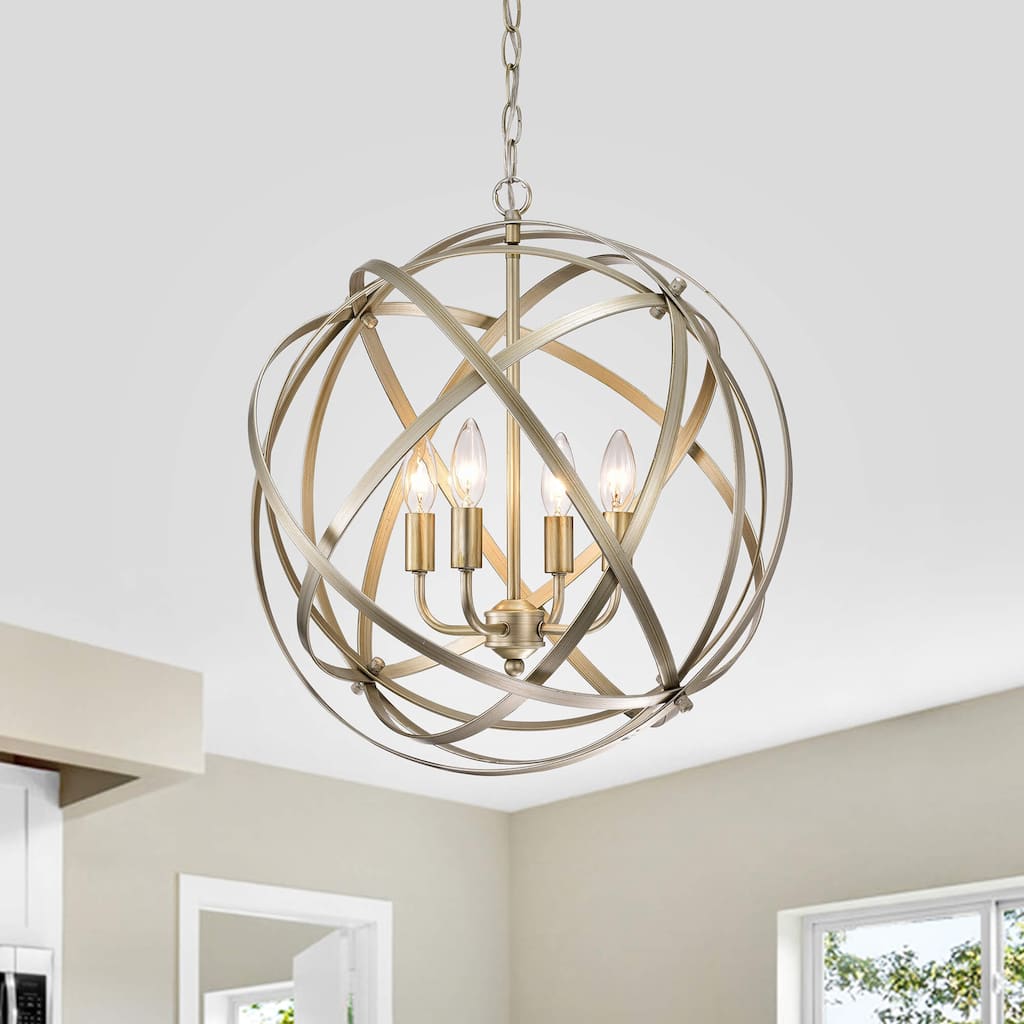Benita Metal Large Orb 4-light Chandelier