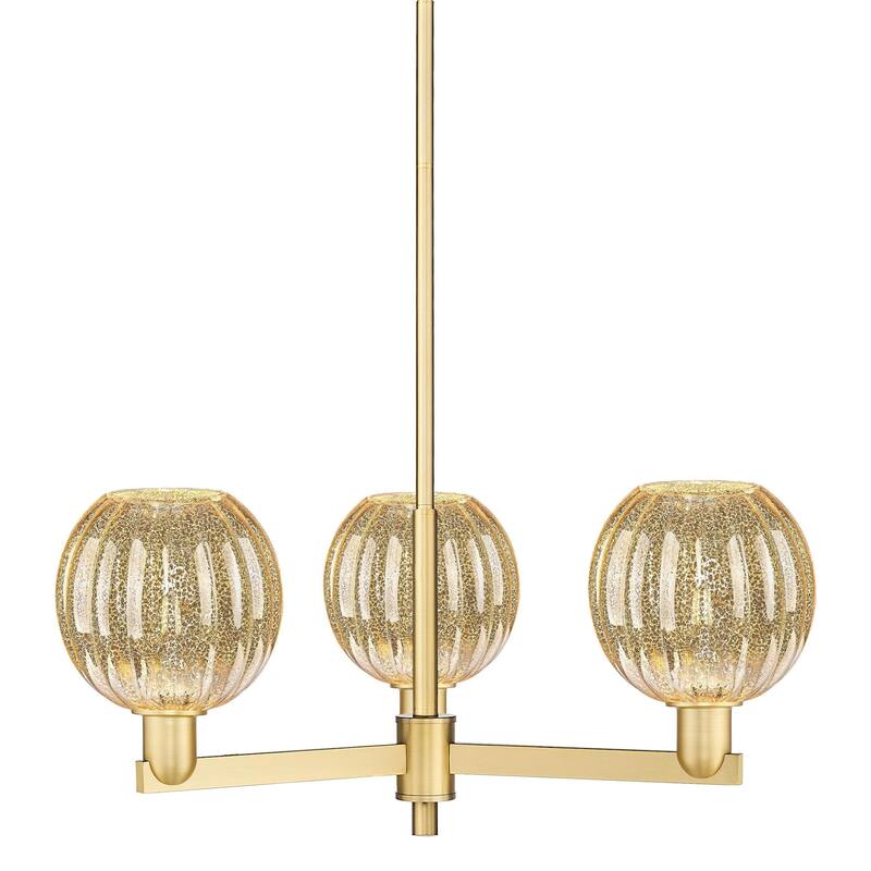 Innovations Lighting 716-3CR-12-18 Preston Chandelier Preston 3 Light - Satin Gold / Mercury