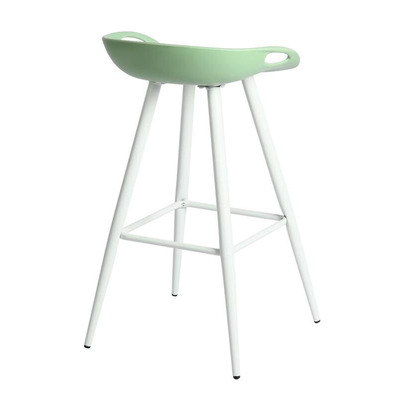 Homylin 32IN PP Seat Bar Stools with Steel Legs 2PCS