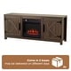 preview thumbnail 20 of 53, 58-Inch Farmhouse Electric Fireplace TV Stand with Storage Cabinets and Adjustable Shelves