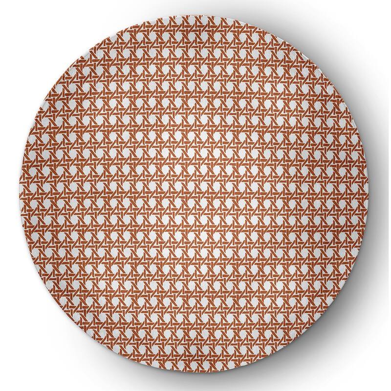 Rattan Geometric Rug