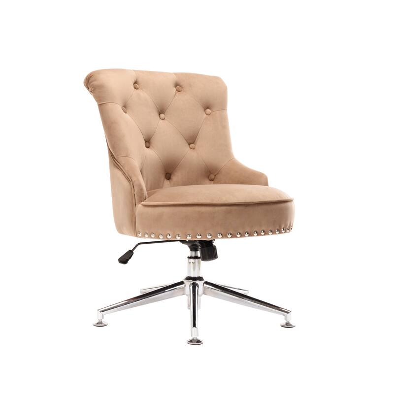 Porthos Home Jaron Office Chair - Tufted Wingback & Velvet Upholstery