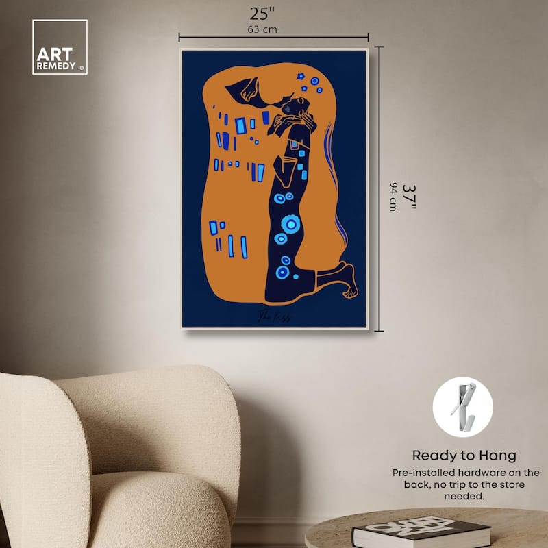The Kiss Canvas by Art Remedy