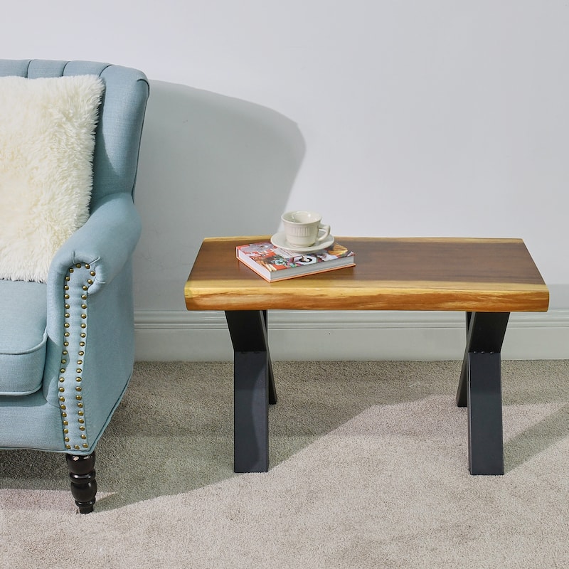 Natural Wood Rectangle Bench