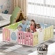 preview thumbnail 17 of 19, Homall 16-Panel Baby Playpen Kids Activity Centre Playard Center with Lock Door Rubber Bases,Multi-color 0-24 Months
