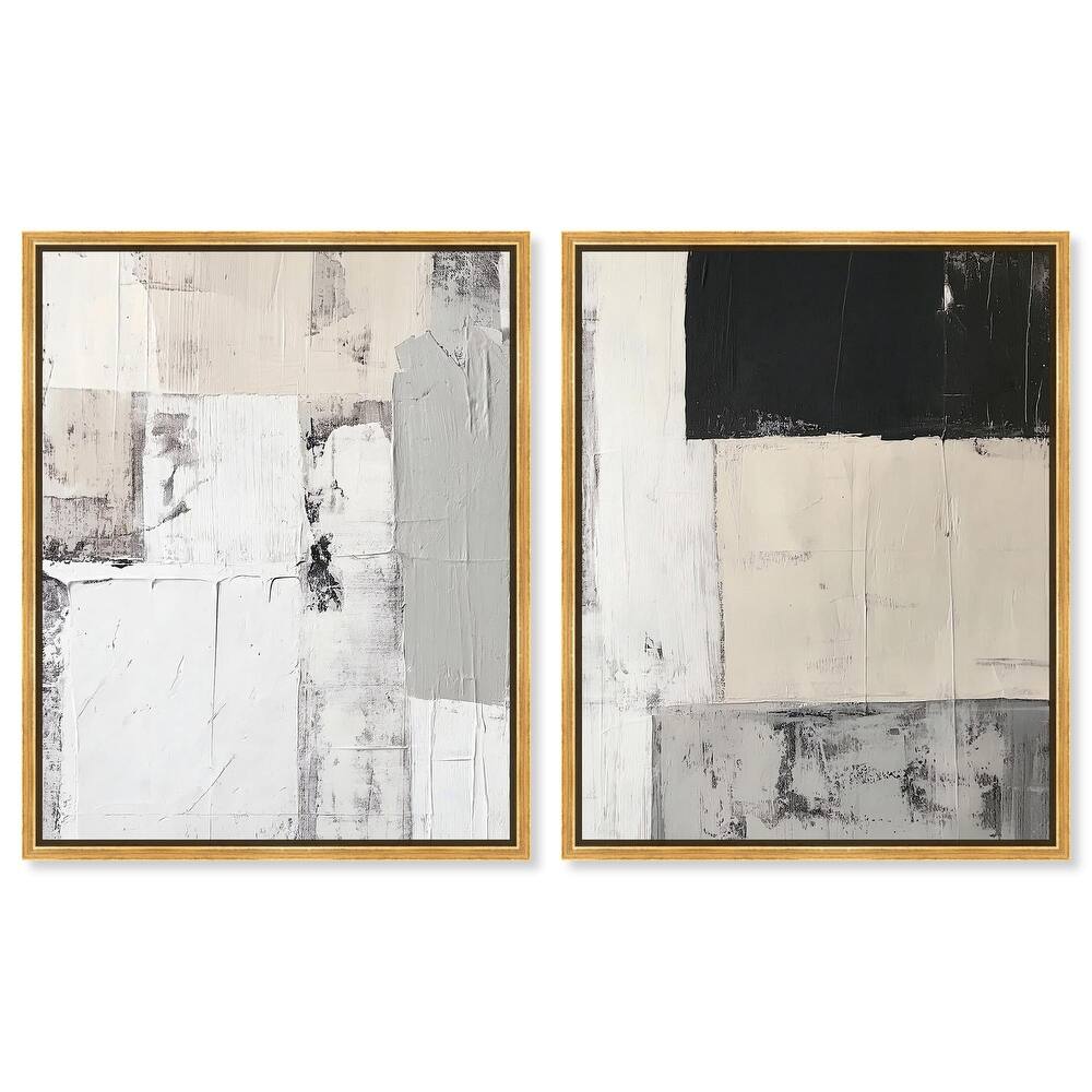 Chalk and Charcoal Canvas Set of 2 by Art Remedy