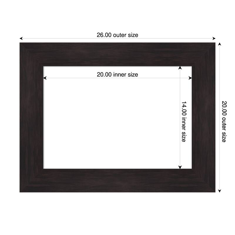 Amanti Art Furniture Espresso Framed Dry Erase Magnetic Board - 26 x 20 in