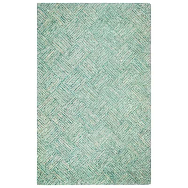 SAFAVIEH Handmade Nantucket Bimla Contemporary Cotton Rug - 5' x 8' - Green/Multi