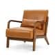 preview thumbnail 9 of 37, Glitzhome Set of 2 30.75"H Mid-Century Modern PU Leather Accent Chairs with Cushion - 25.75"W x 33.75"D x 30.75"H