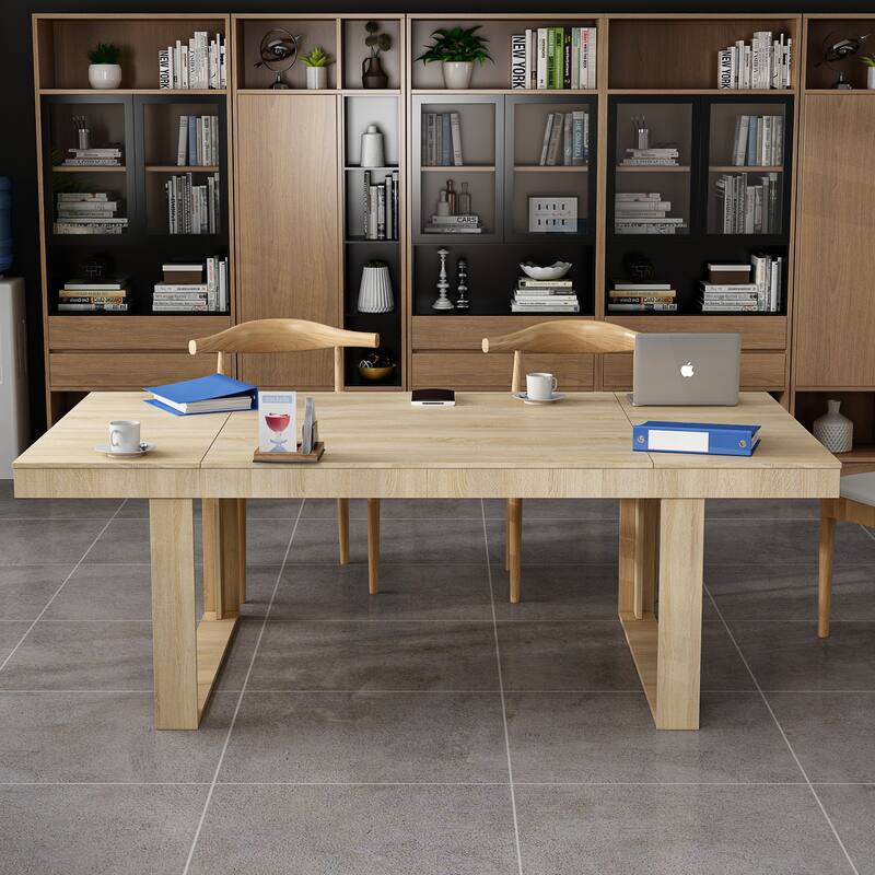 86.6" Larage Computer Desk Home Office Writing Desk Conference Table