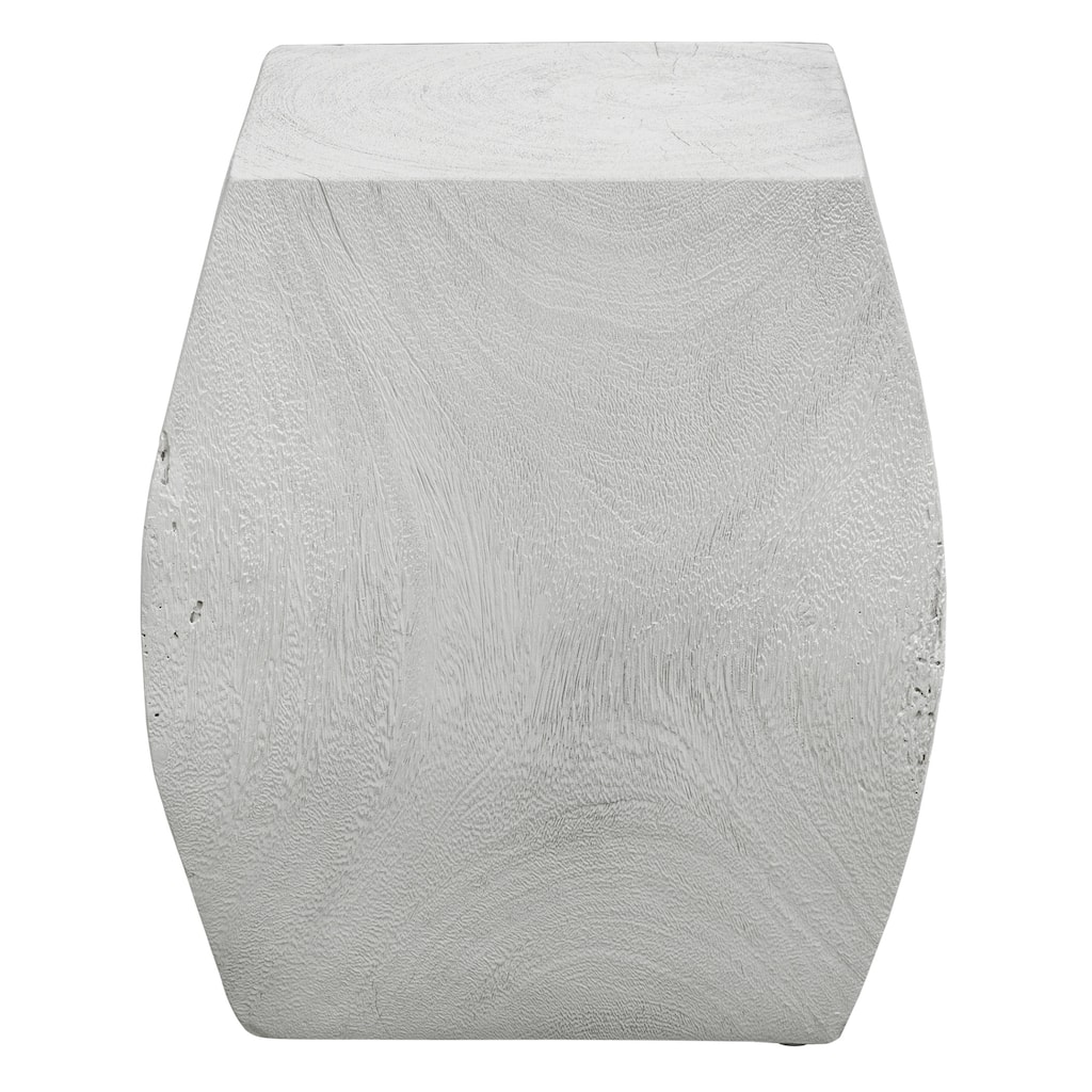 Wooden Square Top Accent Stool - 17" - Cream