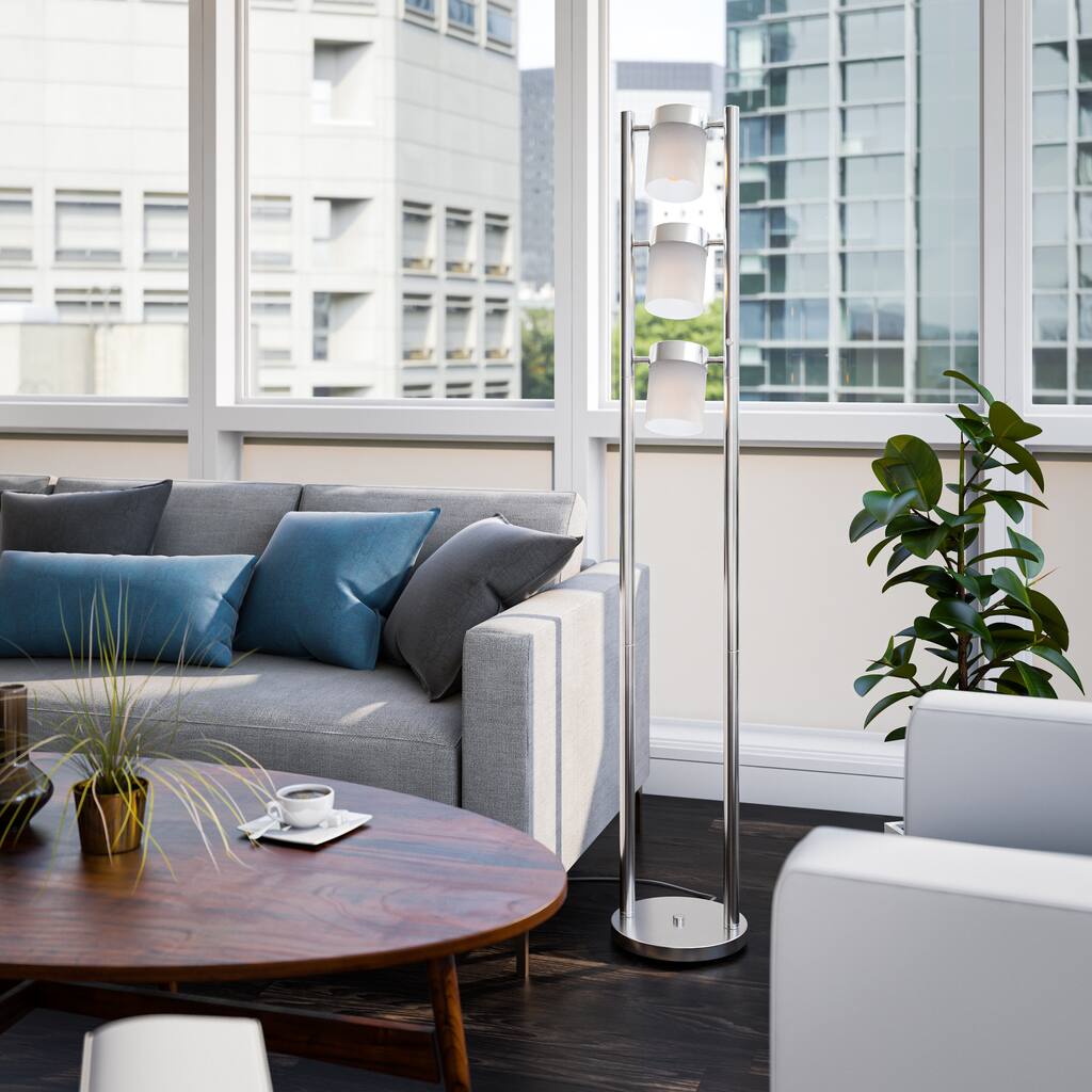 Stelck Brushed Steel Tree Lamp