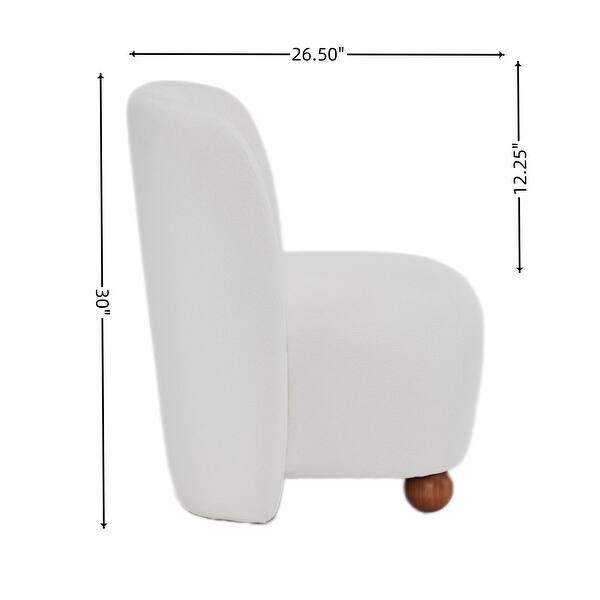 dimension image slide 0 of 8, Christopher Knight Home - Eliana Modern Teddy Fabric Accent Chair with Curved Backrest and Legs