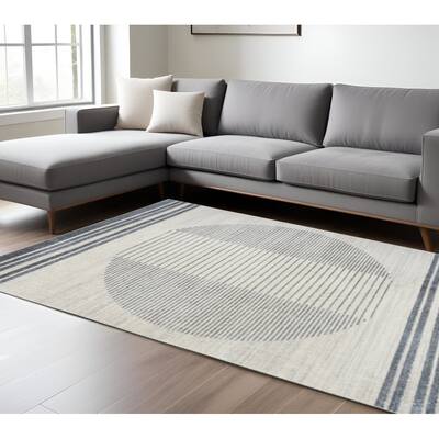 HomeRoots Geometric Modern Rectangle Area Rug