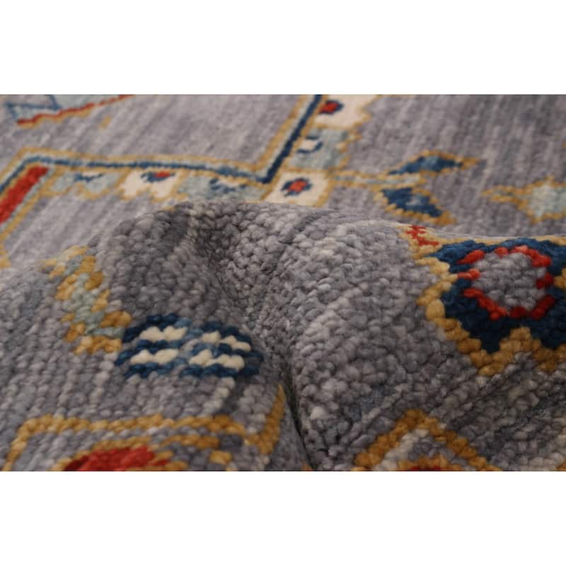 ECARPETGALLERY Hand-knotted Modern Oushak Grey Wool Rug - 6' 1" x 8' 11"