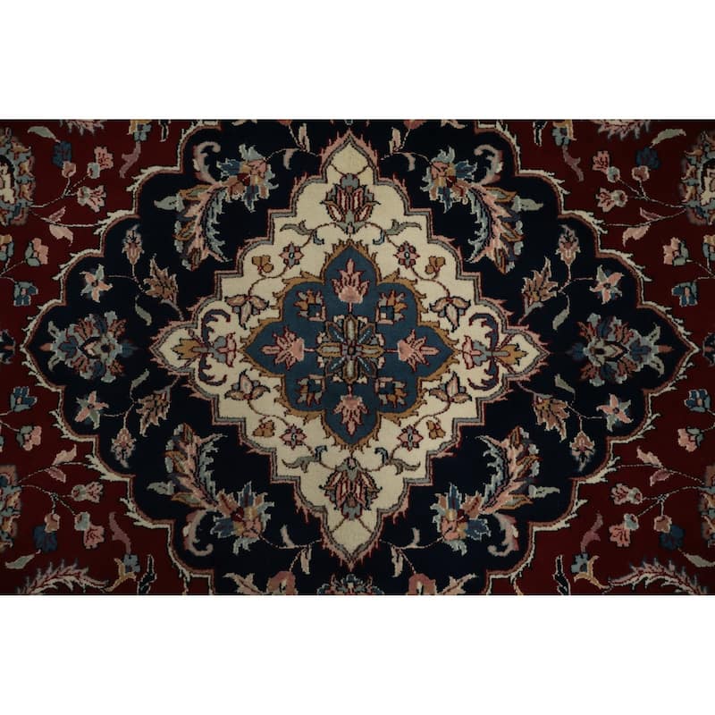 Hand Knotted Oriental 100% Wool Carpet Traditional Floral Red Tabriz Area Rug - 12' 3'' X 8' 10''