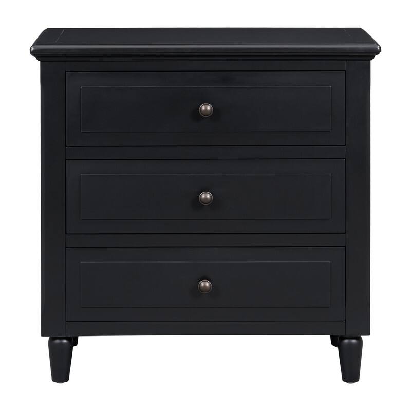 Middlebrook Solid Wood Storage 3-Drawer Nightstand Classic Nightstand