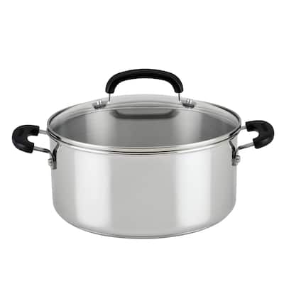 Farberware Brilliance Dutch Oven with Lid, 5 Quart, Stainless Steel - 5 Quart
