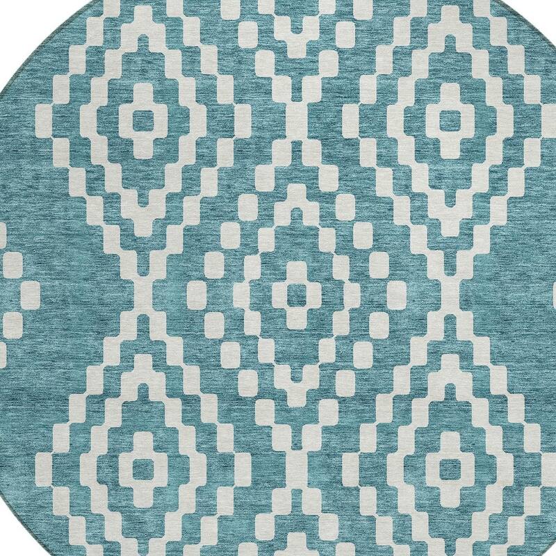 HomeRoots Geometric Transitional Rectangle Outdoor Rug