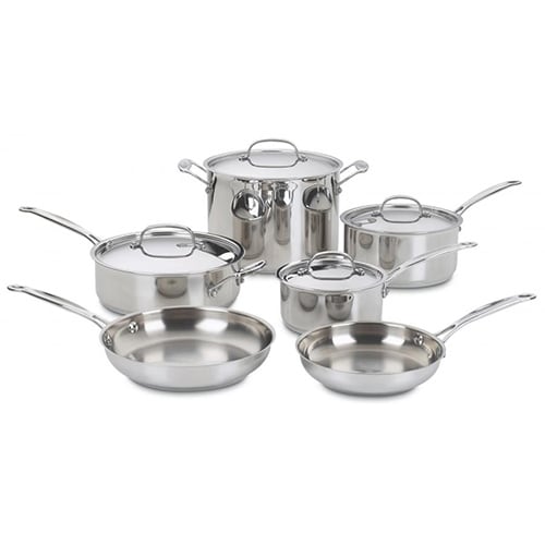 Cuisinart Chefs Classic 10-Pc Stainless Cook Set Cuisinart Chefs Classic 10-Pc Stainless Cook Set