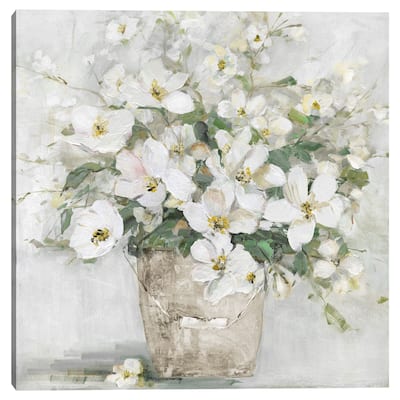 Spring Cottage Blooms II by Sally Swatland Canvas Art Print