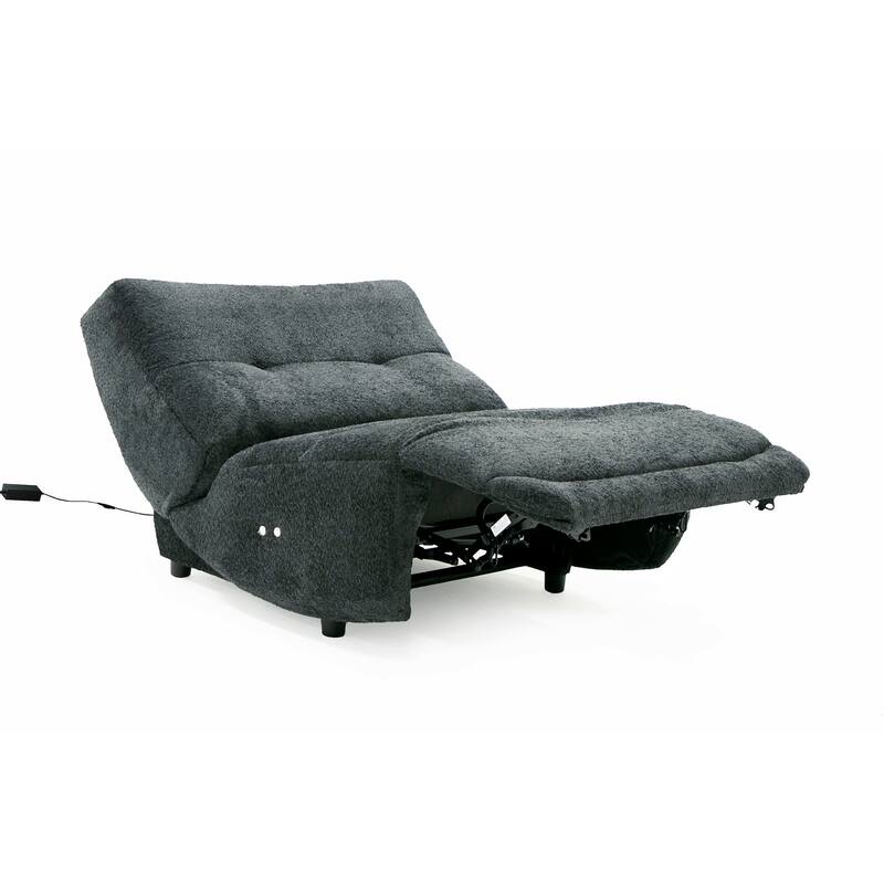 Divani Casa Basil Modern Dark Grey Fabric Large Electric Recliner Chair